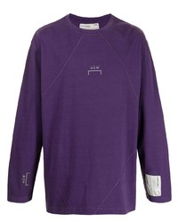 Мужская фиолетовая футболка с длинным рукавом с принтом от A-Cold-Wall*