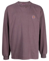 Мужская фиолетовая футболка с длинным рукавом от Carhartt WIP