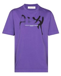 Мужская фиолетовая футболка с круглым вырезом с принтом от 1017 Alyx 9Sm