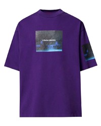 Мужская фиолетовая футболка с круглым вырезом с принтом от A BETTER MISTAKE