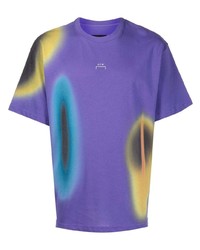 Мужская фиолетовая футболка с круглым вырезом с принтом от A-Cold-Wall*