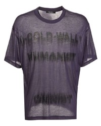 Мужская фиолетовая футболка с круглым вырезом с принтом от A-Cold-Wall*