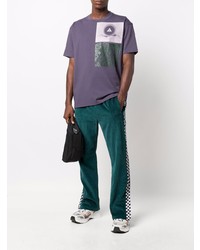 Мужская фиолетовая футболка с круглым вырезом с принтом от Nike