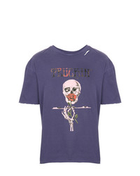Мужская фиолетовая футболка с круглым вырезом с принтом от Alchemist