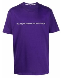 Мужская фиолетовая футболка с круглым вырезом с принтом от F.A.M.T.