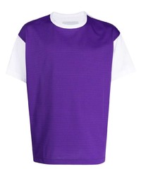 Мужская фиолетовая футболка с круглым вырезом с принтом от Fumito Ganryu