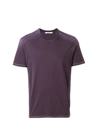 Мужская фиолетовая футболка с круглым вырезом с принтом от Givenchy
