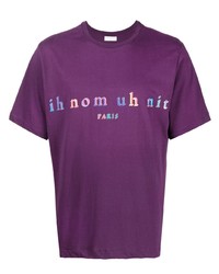 Мужская фиолетовая футболка с круглым вырезом с принтом от Ih Nom Uh Nit