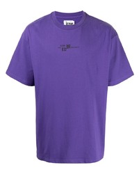 Мужская фиолетовая футболка с круглым вырезом с принтом от Izzue
