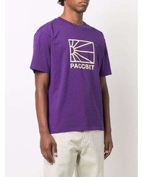 Мужская фиолетовая футболка с круглым вырезом с принтом от PACCBET