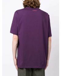 Мужская фиолетовая футболка с круглым вырезом с принтом от Oamc