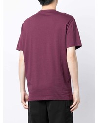 Мужская фиолетовая футболка с круглым вырезом с принтом от Armani Exchange