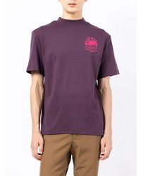 Мужская фиолетовая футболка с круглым вырезом с принтом от Anglozine