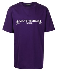 Мужская фиолетовая футболка с круглым вырезом с принтом от Mastermind World