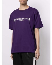 Мужская фиолетовая футболка с круглым вырезом с принтом от Mastermind World