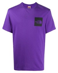 Мужская фиолетовая футболка с круглым вырезом с принтом от The North Face