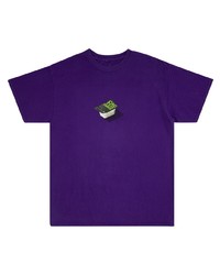 Мужская фиолетовая футболка с круглым вырезом с принтом от Travis Scott Astroworld