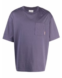 Мужская фиолетовая футболка с круглым вырезом от Acne Studios