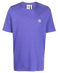 Мужская фиолетовая футболка с круглым вырезом от adidas
