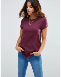 Женская фиолетовая футболка с круглым вырезом от Asos