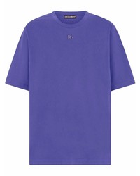 Мужская фиолетовая футболка с круглым вырезом от Dolce & Gabbana