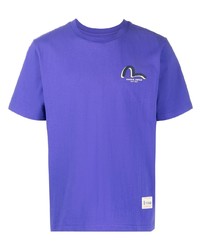 Мужская фиолетовая футболка с круглым вырезом от Evisu