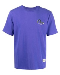 Мужская фиолетовая футболка с круглым вырезом от Evisu