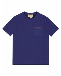 Мужская фиолетовая футболка с круглым вырезом от Gucci