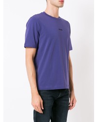 Мужская фиолетовая футболка с круглым вырезом от BOSS