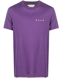 Мужская фиолетовая футболка с круглым вырезом от Marni
