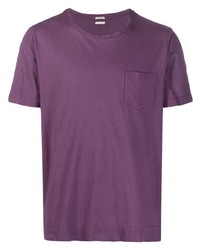 Мужская фиолетовая футболка с круглым вырезом от Massimo Alba