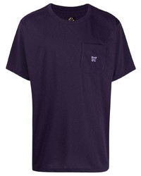 Мужская фиолетовая футболка с круглым вырезом от Needles