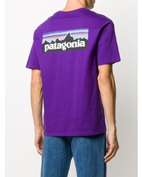 Мужская фиолетовая футболка с круглым вырезом от Patagonia