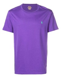 Мужская фиолетовая футболка с круглым вырезом от Polo Ralph Lauren