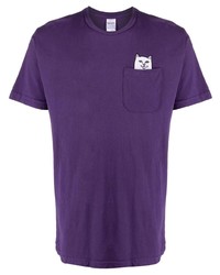 Мужская фиолетовая футболка с круглым вырезом от RIPNDIP