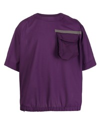 Мужская фиолетовая футболка с круглым вырезом от Sacai
