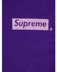 Мужская фиолетовая футболка с круглым вырезом от Supreme