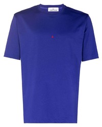 Мужская фиолетовая футболка с круглым вырезом от Stone Island