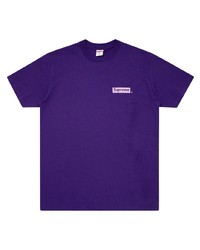 Мужская фиолетовая футболка с круглым вырезом от Supreme