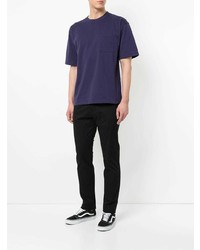 Мужская фиолетовая футболка с круглым вырезом от Monkey Time