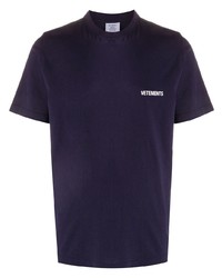 Мужская фиолетовая футболка с круглым вырезом от Vetements