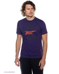 Мужская фиолетовая футболка с принтом от Asics