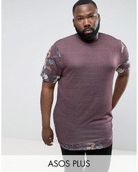 Мужская фиолетовая футболка с цветочным принтом от Asos