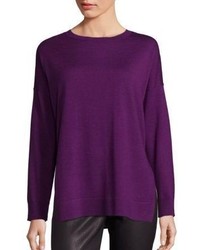 Фиолетовая шерстяная блузка