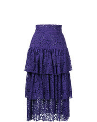 Фиолетовая юбка-миди