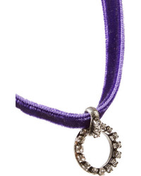 Фиолетовое бархатное ожерелье-чокер от Dannijo