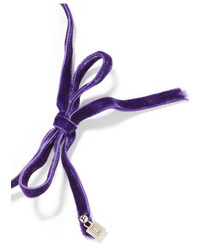 Фиолетовое бархатное ожерелье-чокер от Dannijo