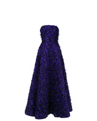 Фиолетовое вечернее платье из парчи от Bambah
