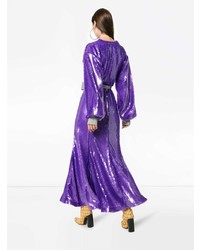 Фиолетовое вечернее платье с пайетками от Natasha Zinko