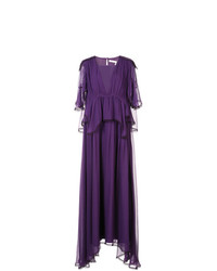 Фиолетовое вечернее платье с рюшами от Chloé